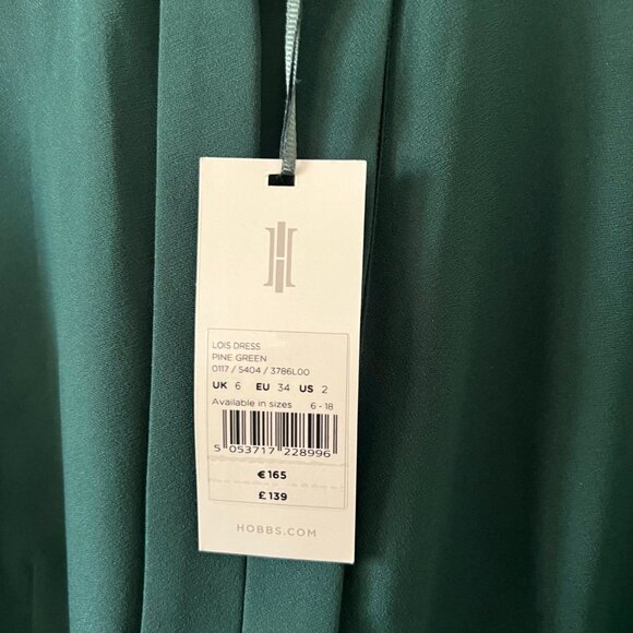 Hobbs Lois Dress in Pine Green - Picture 2 of 8